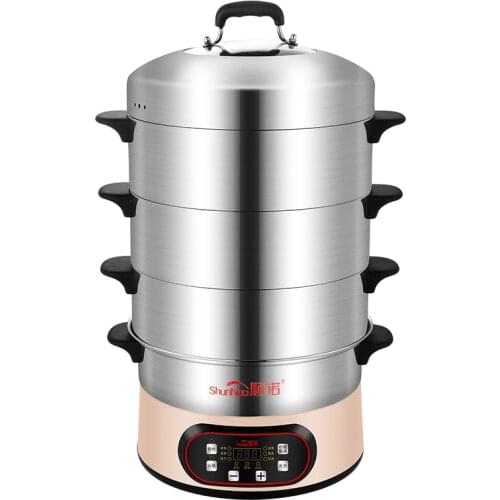 Appointment Automatic Intelligent Electric Steamer Multi-function Household Large-capacity Multi-layers Plug-in Food Steamers