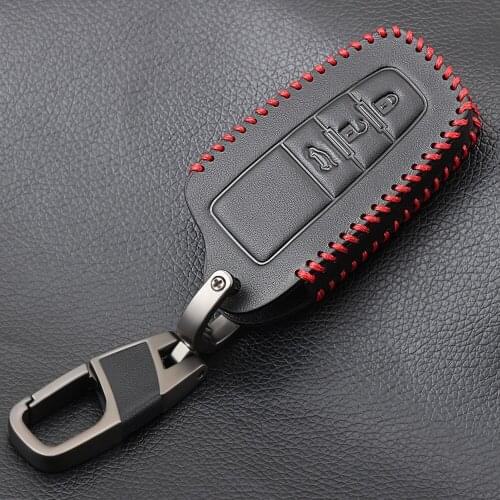 New Leather Car key cover 3 Button keyless Case For Toyota Camry CHR Prius Corolla RAV4 Prado 2017 2018 2019 keychain House