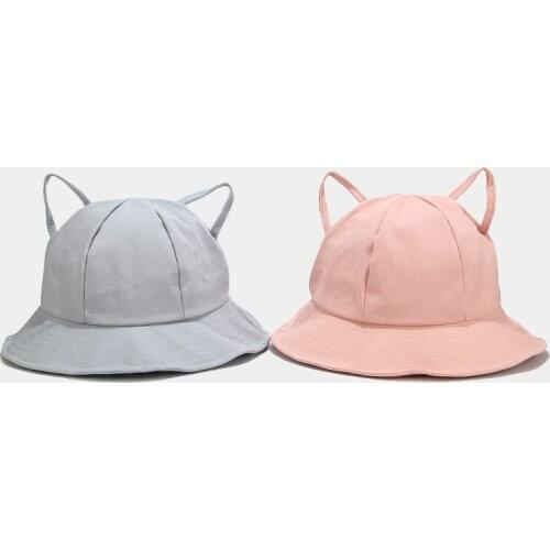 Bucket hat women cute black hats sunscreen Solid color bucket hat панамы new fashion autumn trend men graffiti bucket hat