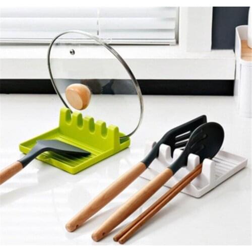Plastic Spoon Rest Kitchen Organizer for Fork Spatula Rack Spoon Holder Stand Tableware Storage Rack for Spoon Pot Lid Holder