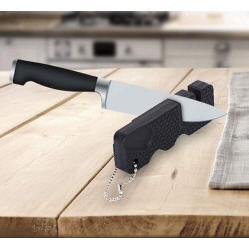 Knife Sharpener 2 Stages Kitchen Sharpening Stone Mini Portable Outdoor Camping Knifes For Kitchen Accessories