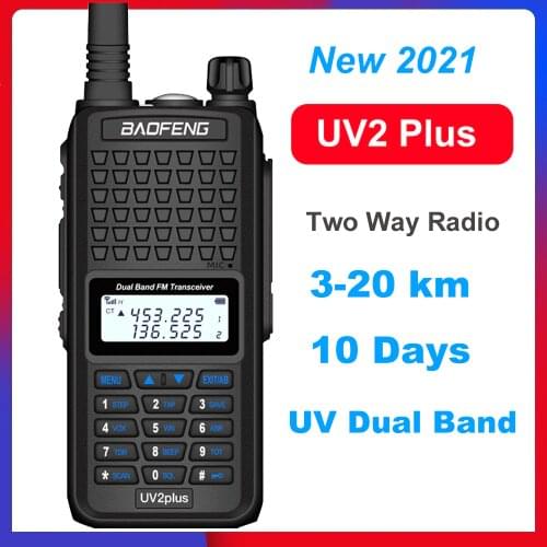 Baofeng UV2Plus Walkie Talkie Long Range High Power Two Way Radio Baofeng UV2 Plus VHF UHF Ham CB Long Distance Radio Station