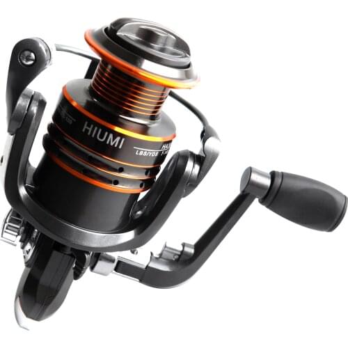 HiUmi Fishing Reels Spinning Freshwater Saltwater with 5.2:1 Gear Ratio Metal Body Collapsible Handle Spi