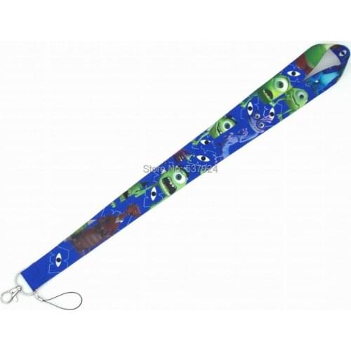 New 20Pcs Mike Wazowski Key ID Card Cell Phone Neck Strap Lanyard W