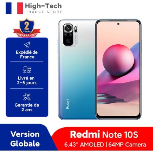 Xiaomi Redmi Note 10S 6GB128GB Global Version Smartphone 64MP Quad Camera 6.43" AMOLED DotDisplay NFC 33W 5000mAh Helio G95
