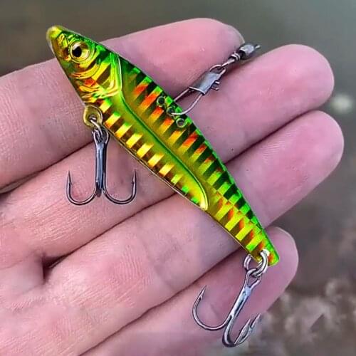 3D Eyes VIB Lure Sinking Pencil 5g 7g 12g 17g 20g Spoon Spinner Painting Fishing Lure Hard Artificial Bait Tackle Treble Hook