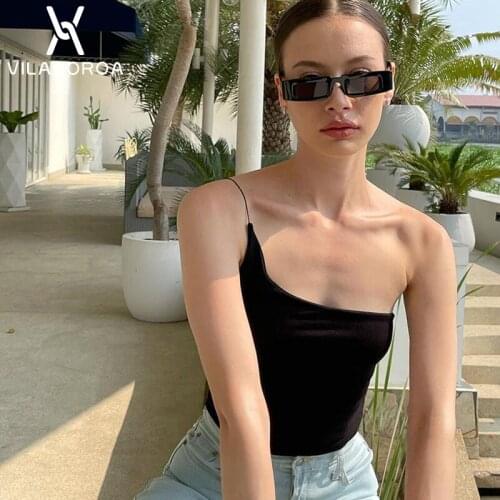 Solid Colors Cropped Camis Women Clothes Short Tops Spaghetti Skew Collar Blusas Ruched Crop Top Woman Sling Top Summer Camisole