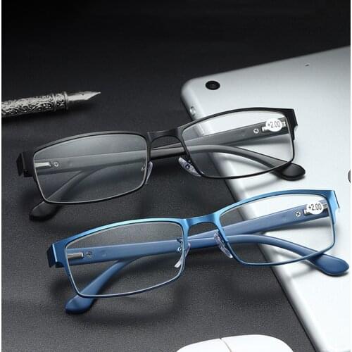 Tr90 Ultralight Reading Glasses Women Men Rectangle Full-rim Bendable Spring Hinges Classic Anti Blu Anti Fatigue 1 2 3 to 4
