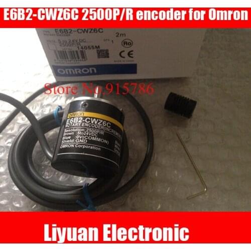 High-precision E6B2-CWZ6C 2500P/R encoder for Omron / 2500 line incremental optical encoder / 2M ABZ output rotary encoder