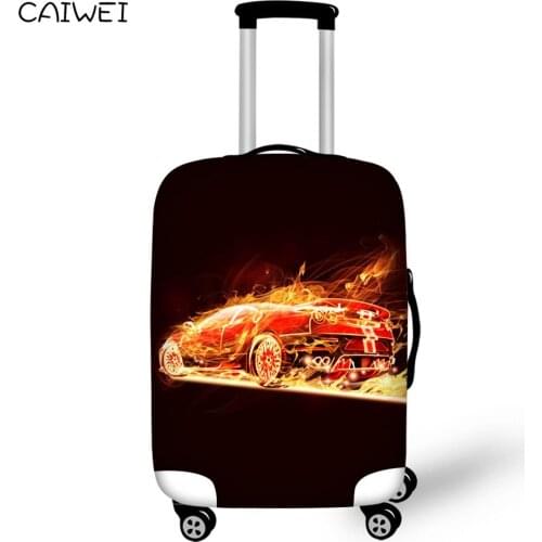 Fire Print Travel Luggage Protective Covers Elastic Stretch Dust-proof Suitcase Cover For 18-30 Inch Case covers rain cover