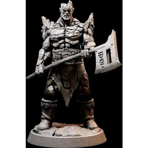 1/24 75mm 1/18 100mm Resin Model Kits Stone Man Warrior Unpainted No Color RW-218