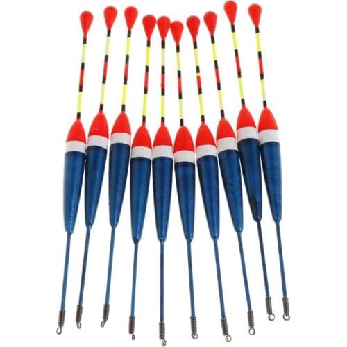 10pcs Carp Fishing Floats Set Buoy Bobber Stick For Fish Tackle Vertical 9# 0.8g