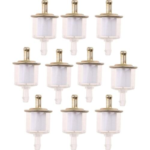 10 X Reliable Motorcycle Petrol Filter Clean Engine For 1/4'' Fuel Pipes