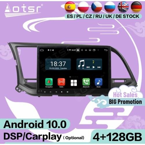2 Din Multimedia Stereo Android Video Player For Hyundai Elantra 2015 2016 2017 2018 GPS Headunit Audio Radio Receiver Head Unit