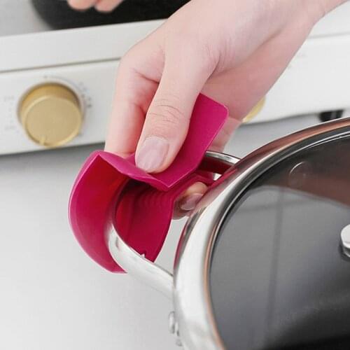 2pcs Kitchen Pot Holder Oven Mitts Finger Protector Pinch Grips Silicone Heat Resistant Non-Slip Pot Holder Kitchen Cooking