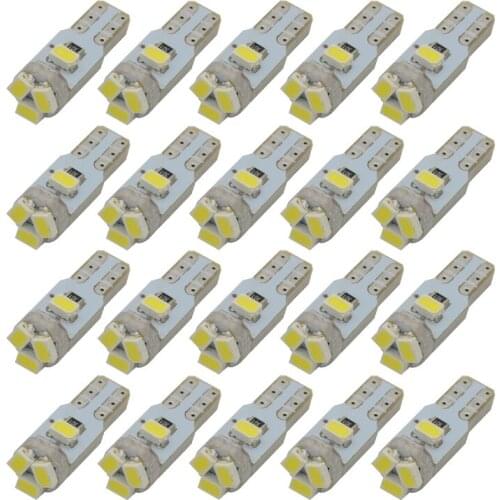 20pcs/lot T5 3020 5 SMD LED PCB Car Dashboard Warming Indicator Wedge Light Bulbs Auto T5 Instrument Lamps 12V DC
