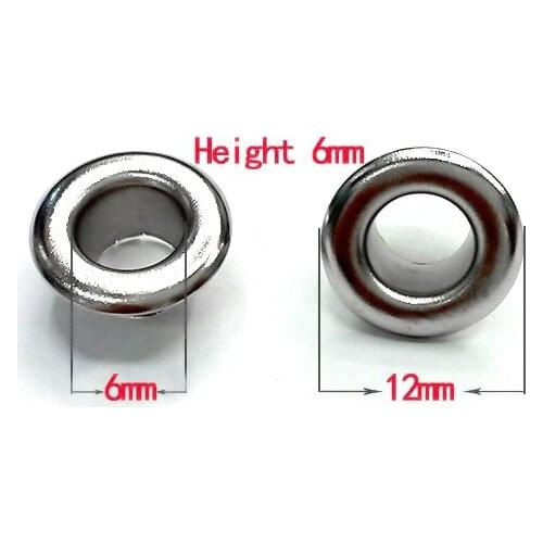 300 sets/lot 6mm diameter Metal eyelets Iron ring buckle rivet. Clothing accessories snap button Household items