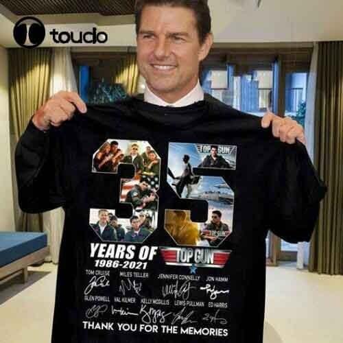 35 Year Of Top Gun 1986-2021 Signed Thank You For The Memories T-Shirt