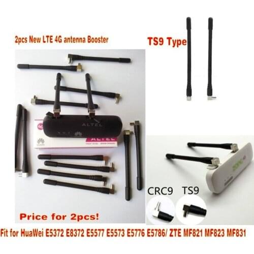 2pcs New LTE 4G antenna Booster for HuaWei E8372 E398 E5372 E5577 E5786/ ZTE mf823 3G 4G LTE Aerial TS9 Connector free shipping