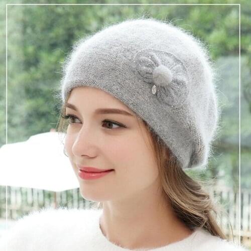 Beret Hat Women Korean Wool Berets Hats Fashion Warm Knitted Winter Autumn Ladies Cap Female Soft Sweet Lovely Girl Caps H6761