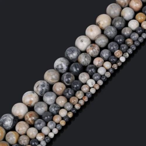 New Arrival 4 6 8 10 12mm Natural Picasso loose Stone Beads Round Natural Beads For DIY Jewelry making Necklace bracelet