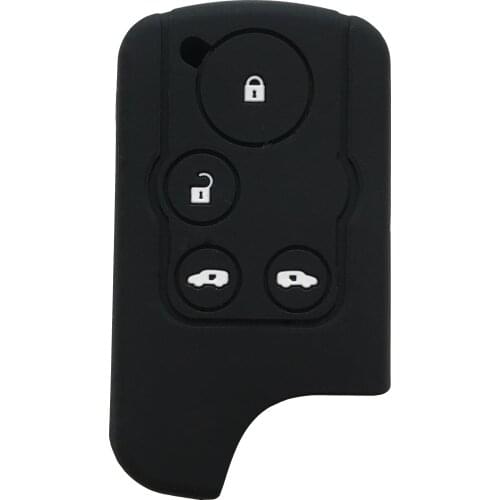 For Honda Spike Key Cover for Honda Freed Odyssey Elysion Key Case 4 Button Remote Key Jacket Car-styling Silica Gel Before 2014