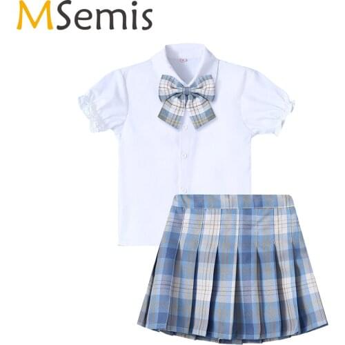 Kid Schoolgirl Uniform Japanese Class Navy Sailor School Uniforms Students Cheerleading Clothes Girls Anime COS Sailor Navy Suit