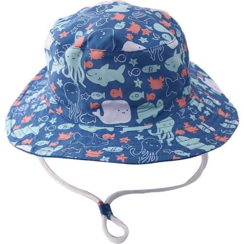Baby Sun Hat UPF 50+ Sun Protective Toddler Bucket Hat Summer Kids Beach Hats Wide Brim Outdoor Play Hat for Boys Girls