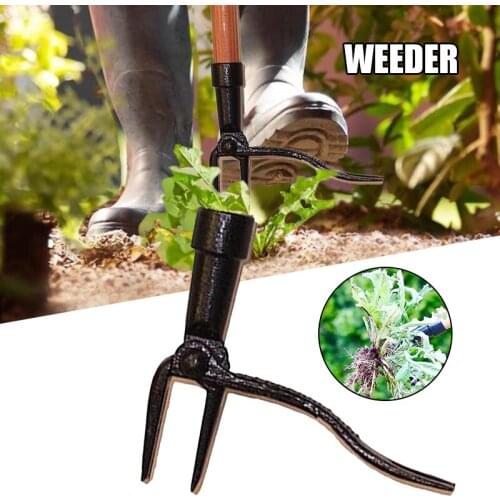 Weeding Hook Long Vertical Weeding Shovel Clamp Tool Standing Metal Only Weeder Without Wooden Stick XHC88