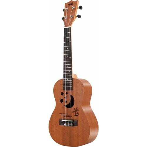 Gick 23 Inch Concert Ukulele for Child Sapele Star Moon Bay Guitar for Kids Ukulele for Beginner