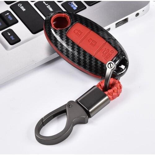 HOT ABS Carbon Fiber Shell Car Remote Key Cover Case For Nissan Qashqai J10 J11 X-Trail Kicks Tiida Pathfider Murano Note Juke