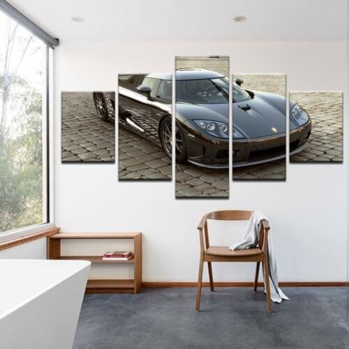 Canvas Poster HD Printed Wall Art Pictures Bedroom Frame 5 Pieces Koenigsegg Sports Car Painting Modern Home Decor