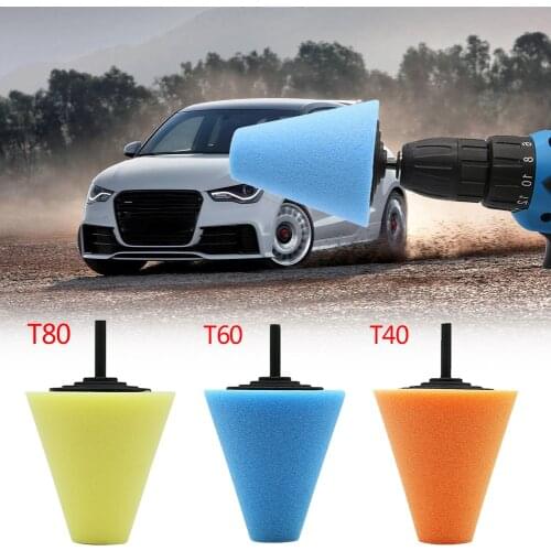 Cone Polishing Sponge Car Polishing Sponges Pad Car Tire Wheel Polishing Machine Polishing Disc Auto Wheel Polishing Sponge Hot