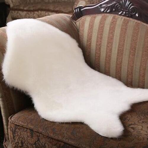 Living Room Bedroom Rugs Solid Color Fluffy Soft Rugs Fur Artificial Sheepskin Hairy Carpet Washable Bedroom Faux Mat