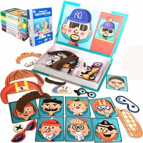 Magnetic Board Puzzle Games for Kids DIY Art Easel Animals Magnetic Jigsaw Puzzles Educational Toys Baby Craft Toys