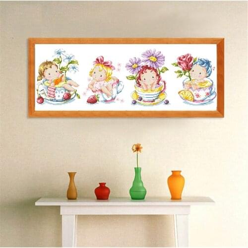Cross Stitch Set Chinese Cross-stitch Kit Embroidery Needlework Craft Packages Cotton Fabric Floss New Designs Embroidery G93