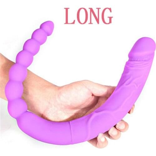 New TonglalaSoft Penis Anus Anus Double Use Dragon Renchu New Trade Penis Liquid Silicone Anus Plug Double Head Dragon Sex Toys