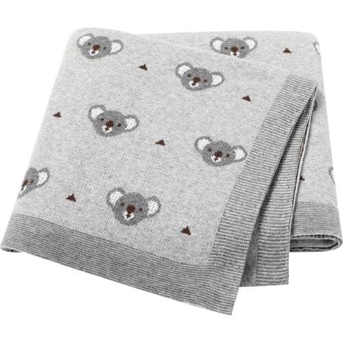 Newborn Baby Blanket Knit Unisex Boy Girl Blanket Toddler Cotton Super Soft Warm Swaddle Wrap Blanket Basket Stroller Blankets