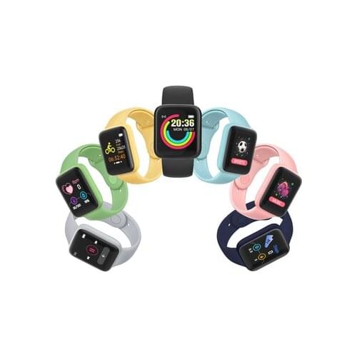 2021 Y68 Smart Watch Heart Monitor Fitness Tracker Waterproof Sport Smartwatch for Mens Womens Watches D20S PK Huawei GT2 Pro