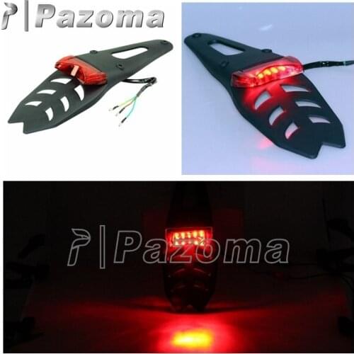 PAZOMA 5 PCS LED Rear Motorcycle Tail Light Motorcycle Fender Enduro For Kawasaki Y-amaha WR YZ EXC XCW 250 125 450