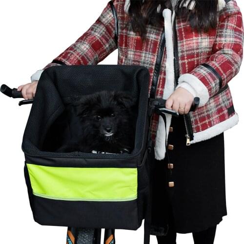 Pet Carrier Bicycle Basket Bag Pet Carrier/Booster Backpack for Dogs and Cats with Big Side Pockets Travel with Your Pet Safety