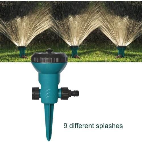 Watering Needle Sprinkler Ground Insert Type Ground-inserted Lawn Sprinklers Durable 9 Modes Multifunctional Garden Irrigation