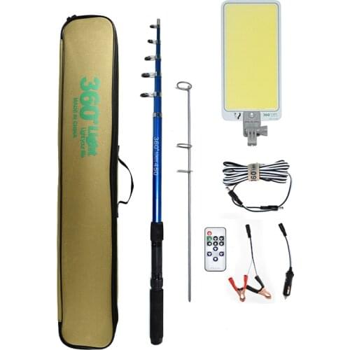 Portable searchlight 12V recargable LED Camping Tent Light off road lights emergency for cars Repair 4.5m Fishing rod