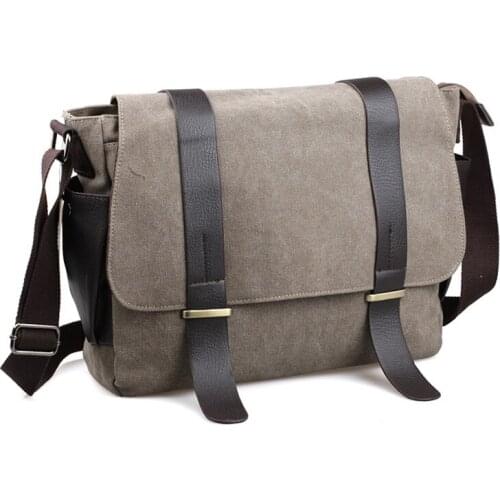 Xiao.p Casual Canvas Men Quality Assurance Single Shoulder Crossbody Bag Student Bag Fashion Multifunction Travel Canvas Bag