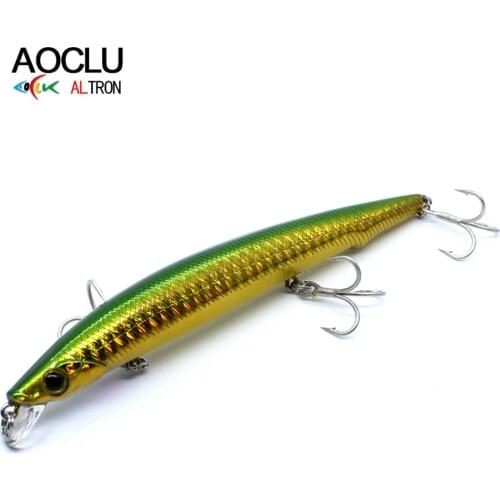 AOCLU Jerkbait wobblers 12.5cm 12.8g Depth 0.8m Hard Bait Minnow Fishing lures magnet weight transfer system for long casting