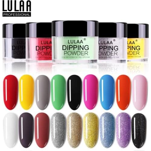 Hot-selling LULAA Dipping powder French-style dry bundle laser nail nail-free baking durable nail shop special nail polish
