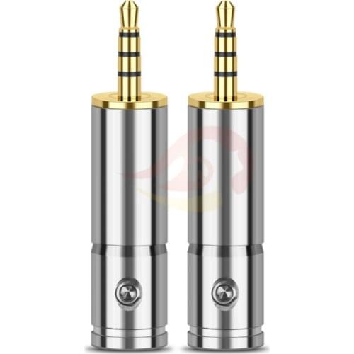 Jack 2.5 Earphone Plug 4 Pole Stereo Gold Plated Copper Audio Headphone Wire Connector 2.5mm HiFi Headset Metal Splice Adapter
