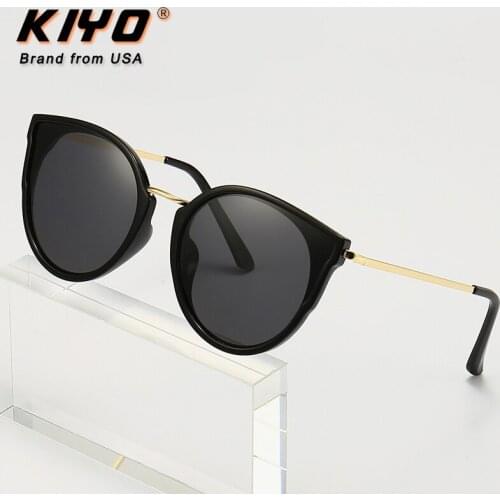 KIYO Brand 2020 New Women Men Oval Sunglasses Metal Fashion Sun Glasses High Quality UV400 Driving Eyewear 137000