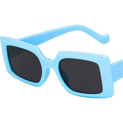 Square Frame Women Men Sunglasses Pink Orange Blue Lens UV400 Eye Protection Girl Sexy Ladies Fashion Outdoor Eyewear