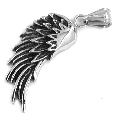 Vintage Feather Wing Pendant Stainless Steel Jewelry Punk Wing Eagle Biker Pendant For Men Gift